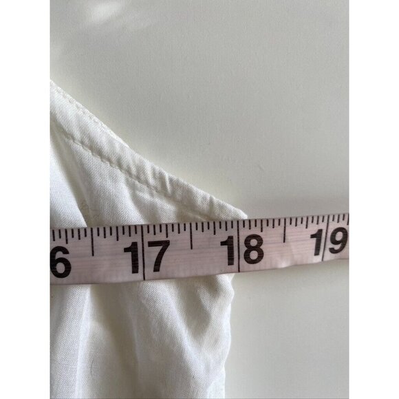 Maeve Anthropologie Simona Top Sm Sequined Cut Out Babydoll Blouse Ivory Gold - Picture 9 of 12